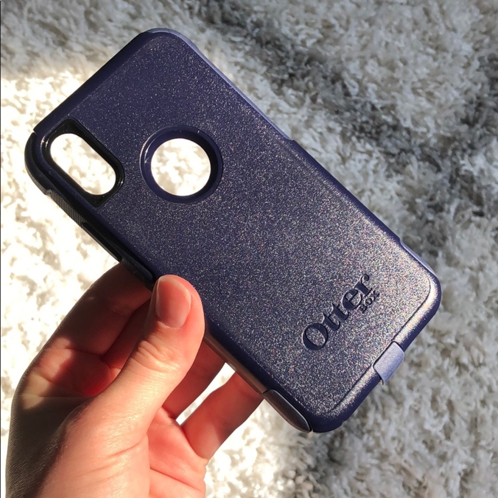 Authentic iPhone X otter box case with rubber grip